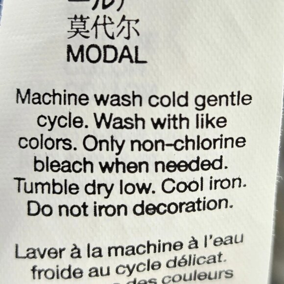 GAP Blue Notched V Neck Long Sleeve Cotton Blend Pullover Top Size Large - Picture 9 of 9